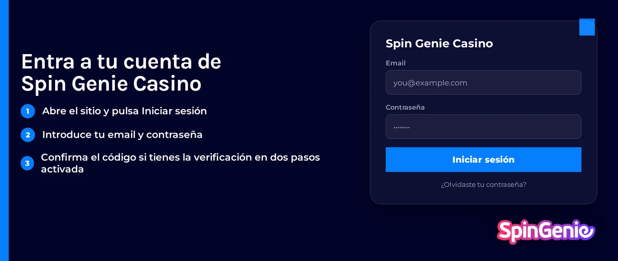 Formulario de acceso completa.