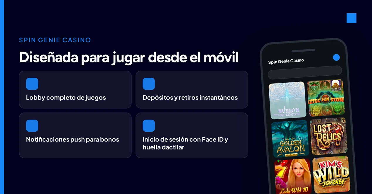Instala app casino móvil.